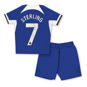 Fotballdrakt Barn Chelsea Raheem Sterling #7 Hjemmedraktsett 2023-24 Kortermet (+ Korte bukser)